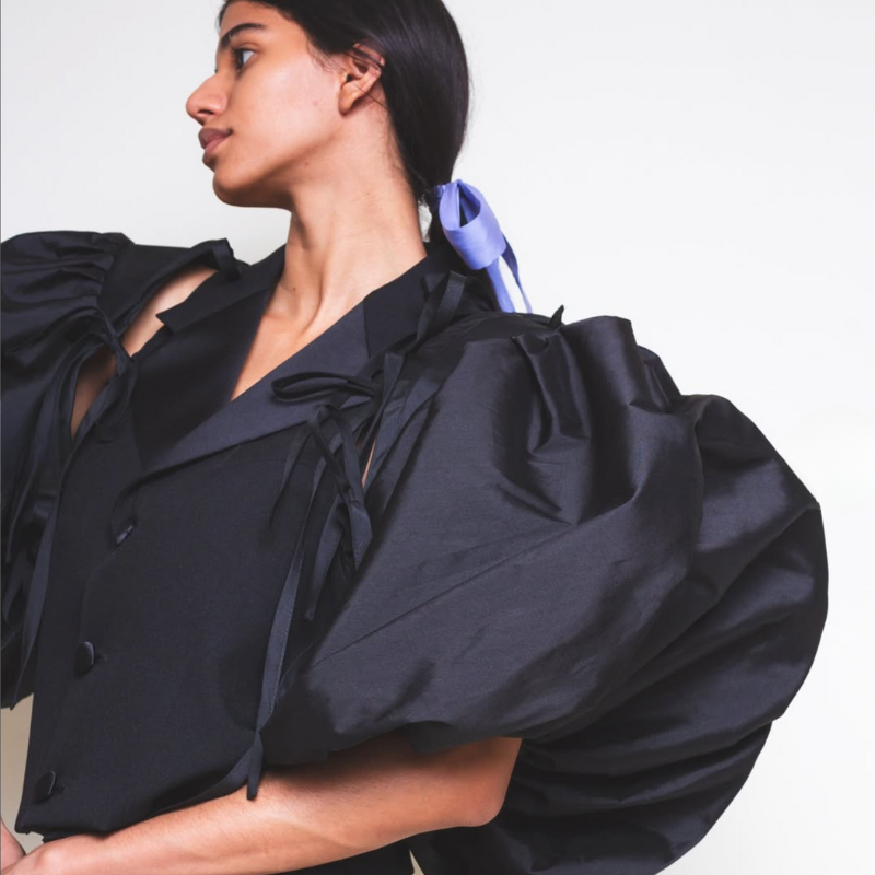 Moda Mexicana , camisa bombacha azul