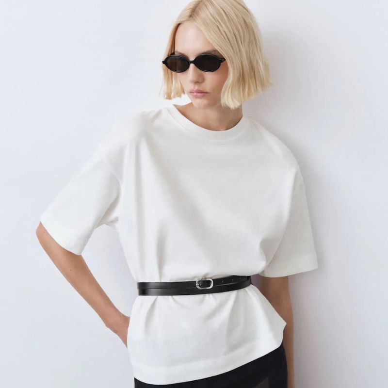 Básicas Blancas que Puedes Encontrar en Banana Republic Camiseta Oversize de Algodón