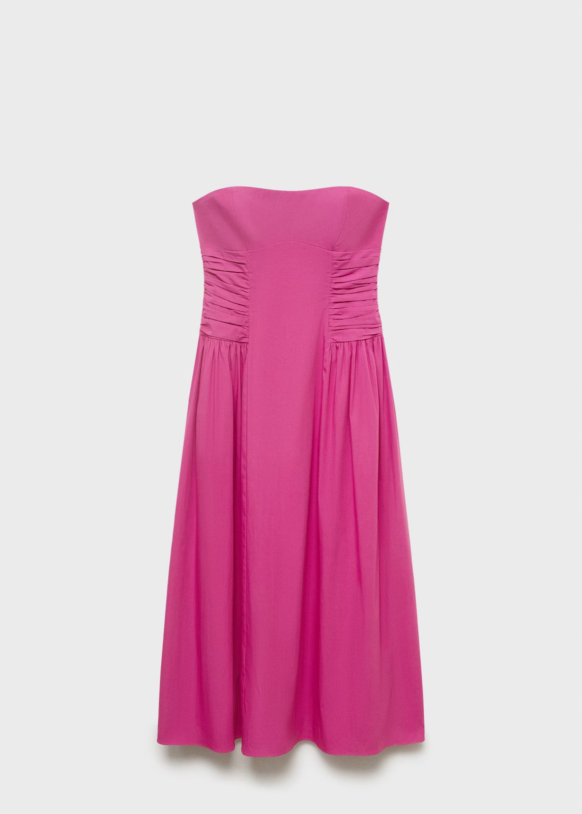 Tendencias en vestidos de invitada de Mango Costa Rica Vestido midi palabra de honor referencia 17001275