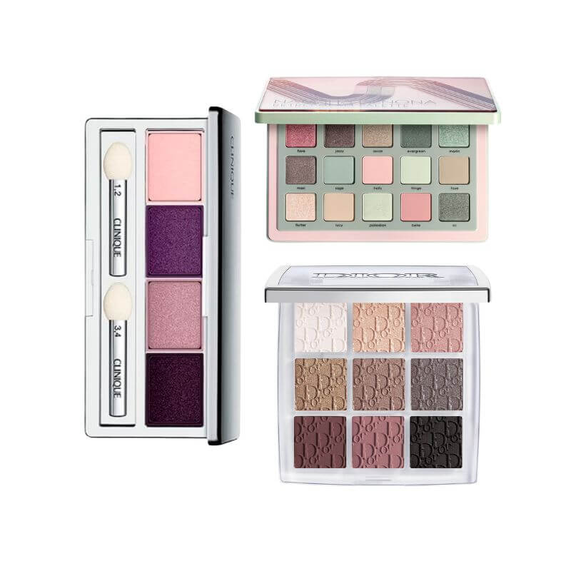 paletas de sombras en tonos fríos - clinique, natasha denona, DIOR