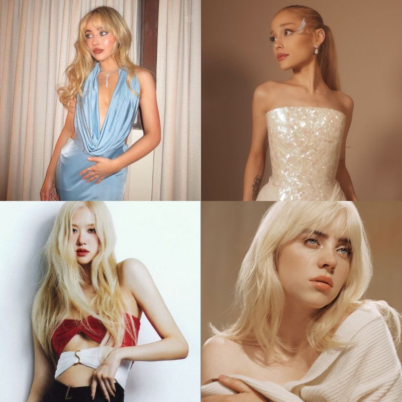 Sabrina Caprenter Ariana Grande ROSÉ Billie Eilish